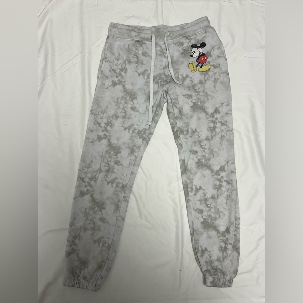 Disney Mickey Mouse Tie-Dye Gray Joggers
